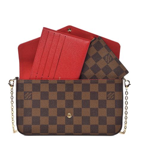 louis vuitton damier ebene pochette felicie chain wallet|Louis Vuitton neverfull Damier Ebene.